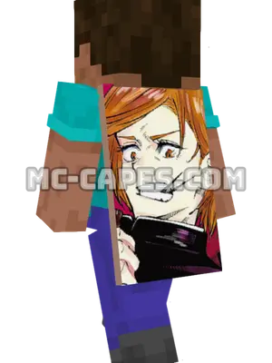Nobara Kugisaki Minecraft cape worn on a player