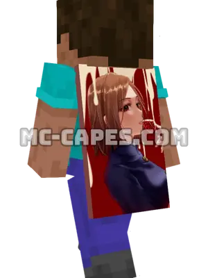 Nobara Kugisaki Valentine Minecraft cape worn on a player