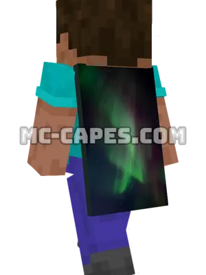 Northern Lights Minecraft cape worn on a player