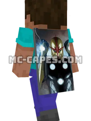 Nova Minecraft cape worn on a player