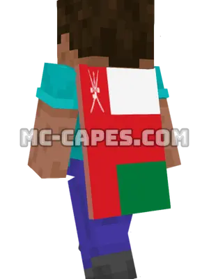 Oman Flag Minecraft cape worn on a player