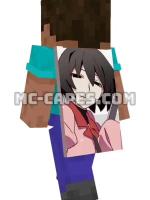 Ougi Oshino Minecraft cape worn on a player