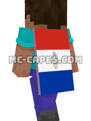 Paraguay Flag Minecraft cape worn on a player