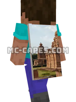Pattadakal Temples Minecraft cape worn on a player