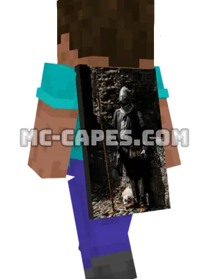 Person in Garment Minecraft cape worn on a player