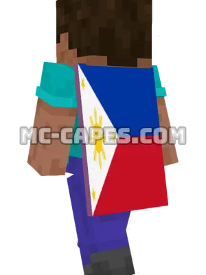Philippines Flag Minecraft cape worn on a player