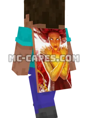 Phoenix Minecraft cape worn on a player