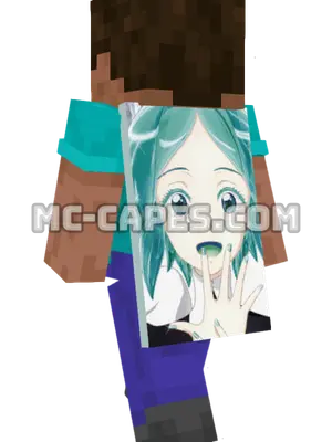 Phosphophyllite Minecraft cape worn on a player