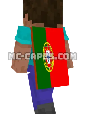 Portugal Flag Minecraft cape worn on a player