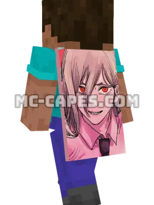 Power Minecraft cape worn on a player