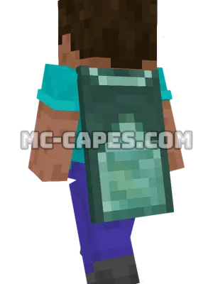 Prismarine Minecraft cape worn on a player