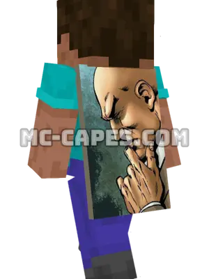 Professor X Minecraft cape worn on a player