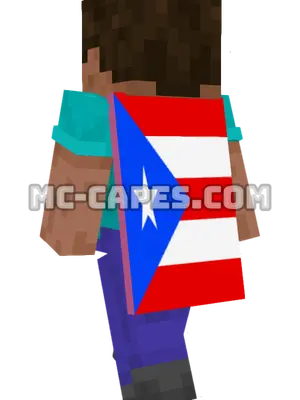 Puerto Rico Flag Minecraft cape worn on a player