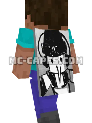 Punpun Onodera Minecraft cape worn on a player