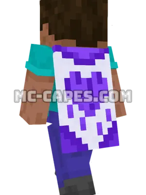 Purple Heart Minecraft cape worn on a player
