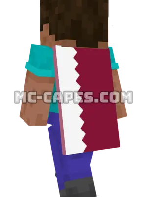 Qatar Flag Minecraft cape worn on a player