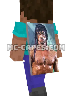 Rambo Minecraft cape worn on a player