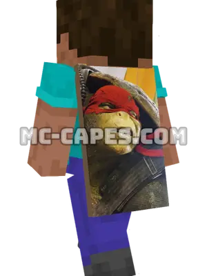 Raphael Minecraft cape worn on a player
