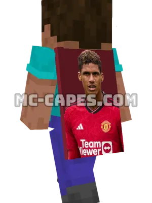 Raphael Varane Minecraft cape worn on a player