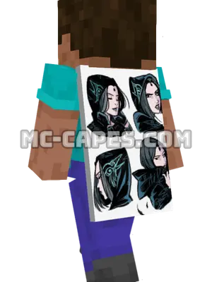 Raven Hoodie Minecraft cape worn on a player