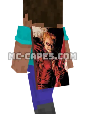 Red Arrow Minecraft cape worn on a player