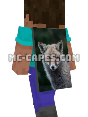 Red Fox Minecraft cape worn on a player