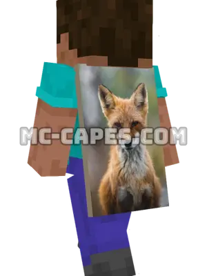 Red Fox Minecraft cape worn on a player