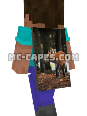 Red Fox in Forest Minecraft cape worn on a player