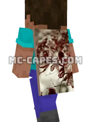 Red Maple Leaf Minecraft cape worn on a player