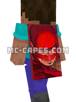 Red Mist Minecraft cape worn on a player
