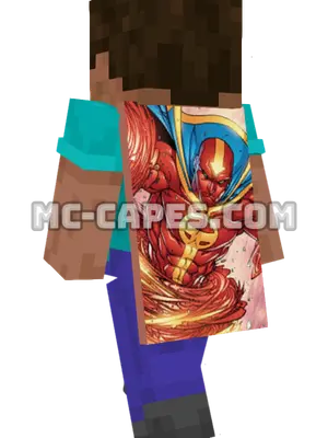 Red Tornado Minecraft cape worn on a player