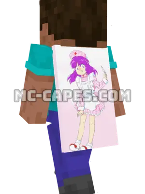 Reimu Hakurei Dress Minecraft cape worn on a player