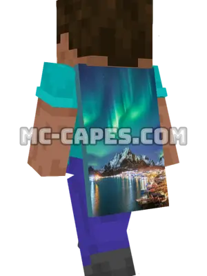 Reine Aurora Minecraft cape worn on a player