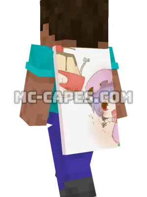 Remilia Scarlet Chibi Minecraft cape worn on a player