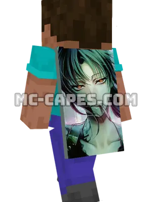 Revy Minecraft cape worn on a player