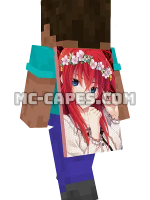 Rias Gremory Minecraft cape worn on a player