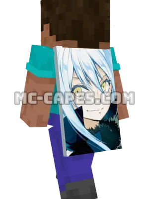 Rimuru Tempest Minecraft cape worn on a player