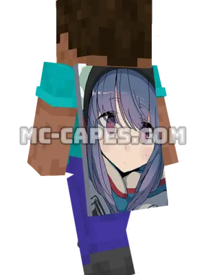 Rin Shima Minecraft cape worn on a player