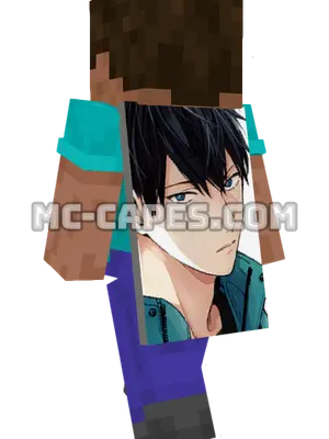 Ritsuka Uenoyama Minecraft cape worn on a player