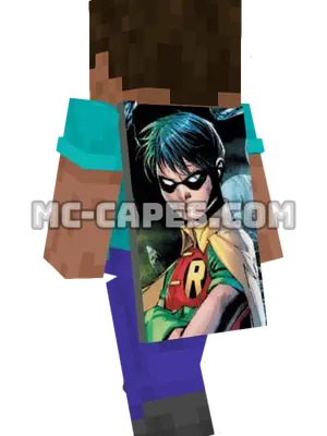 Robin Minecraft cape worn on a player