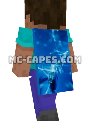 Robotic Hand Network Minecraft cape worn on a player