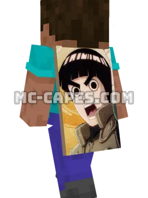 Rock Lee Minecraft cape worn on a player
