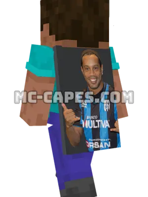 Ronaldinho Minecraft cape worn on a player