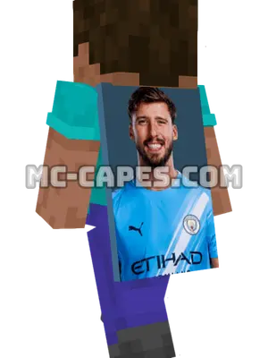 Ruben Dias Minecraft cape worn on a player