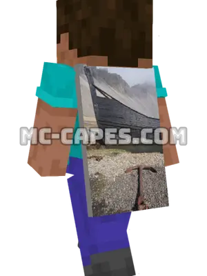 Rusty Anchor Ship Minecraft cape worn on a player