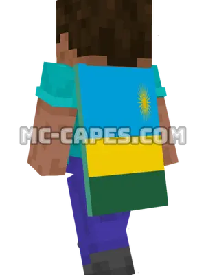 Rwanda Flag Minecraft cape worn on a player
