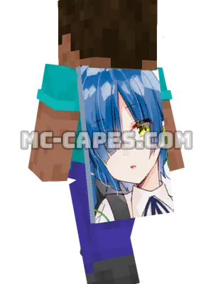 Ryou Yamada Minecraft cape worn on a player