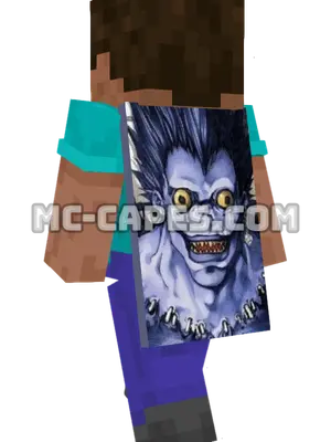 Ryuk Minecraft cape worn on a player