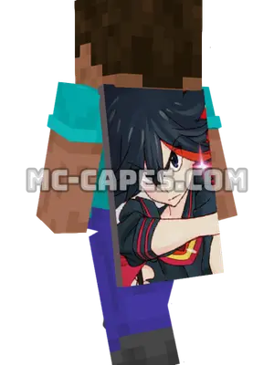 Ryuuko Matoi Minecraft cape worn on a player