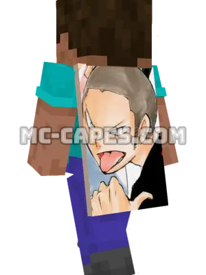 Ryuunosuke Tanaka Minecraft cape worn on a player